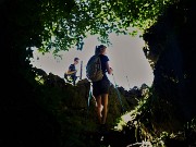 11 Dall'ombra del bosco usciamo alla luce della radura prativa delle Stalle Aral (1000 m)